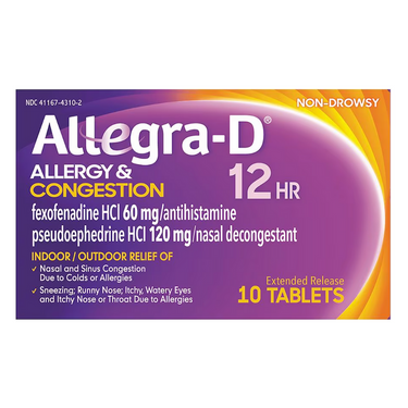 Allegra-D Allergy & Congestion 12 Hour Tablets